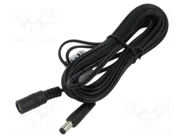 ESPE Cable de Alimentación Plano DC 5,5/2,5 Negro 5m
