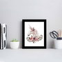 Wallity SCT-111 Cuadro Decorativo Enmarcado en MDF 23.5 x 28.5 cm