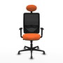 PIQUERAS Y CRESPO Silla de oficina Zulema con mecanismo Sincro, Naranja y Negro