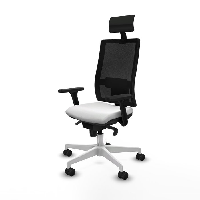 PIQUERAS Y CRESPO Silla de oficina Horna Blanca con mecanismo Sincro PIQUERAS Y CRESPO Silla de oficina Horna Blanca con mecanismo Sincro