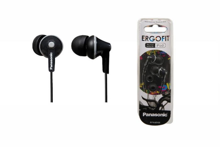 Panasonic Auriculares Intrauditivos In-Ear, Negro - Alta Calidad de Sonido para Música y Llamadas