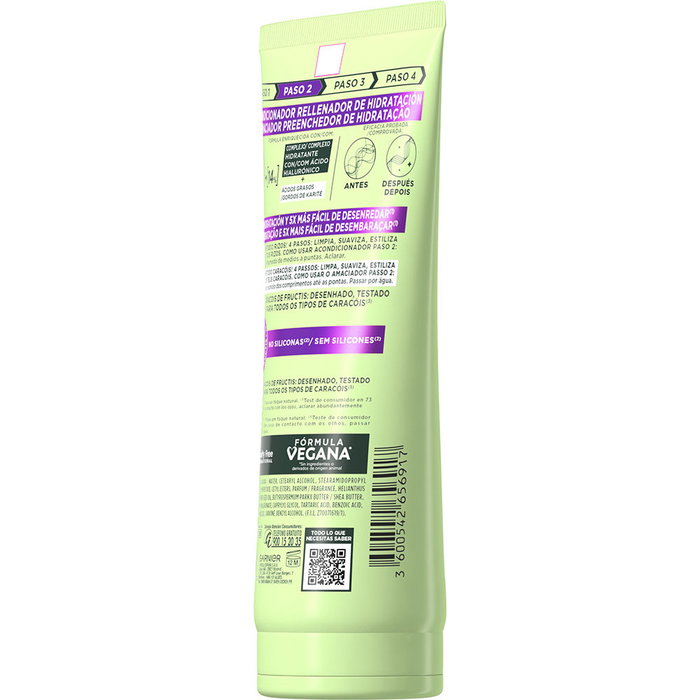 Garnier Fructis Método Rizo Nº2 Acondicionador 200 ml (Reacondicionado) reconfortante para el cabello