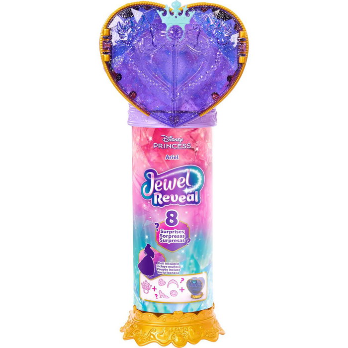 Mattel Disney Princess Muñeca Ariel Jewel Reveal con Accesorios Sorpresa y Joyero Mattel Disney Princess Muñeca Ariel Jewel Reveal con Accesorios Sorpresa y Joyero