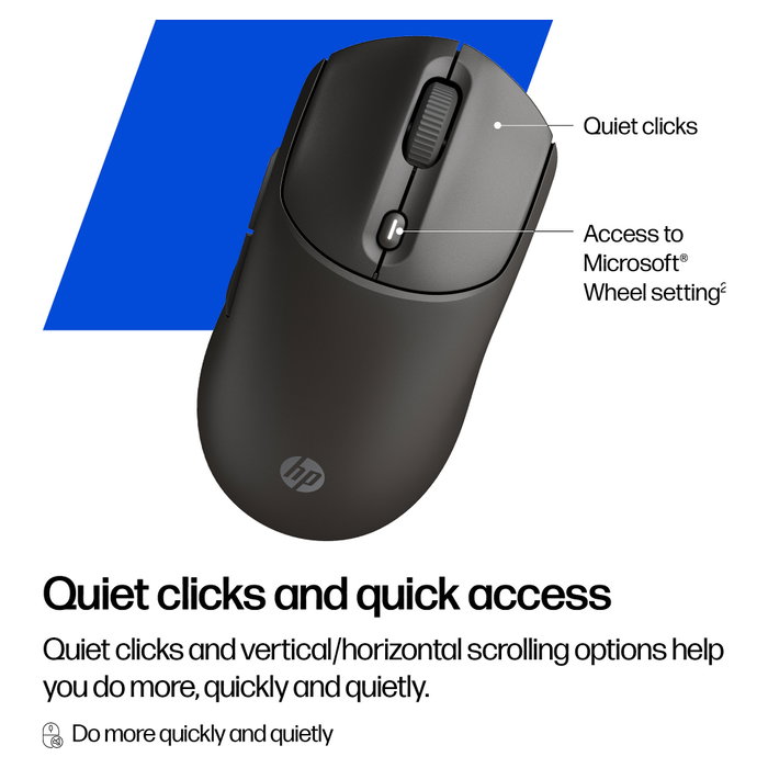 HP 405 Quiet Ratón Inalámbrico Silencioso Negro HP 405 Quiet Ratón Inalámbrico Silencioso Negro