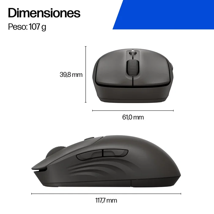 HP 405 Quiet Ratón Inalámbrico Silencioso Negro HP 405 Quiet Ratón Inalámbrico Silencioso Negro