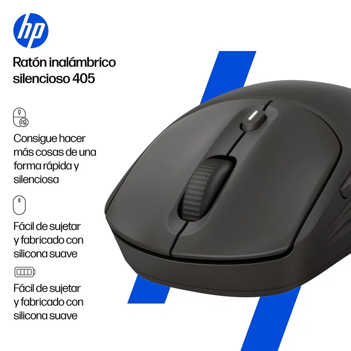 HP 405 Quiet Ratón Inalámbrico Silencioso Negro HP 405 Quiet Ratón Inalámbrico Silencioso Negro