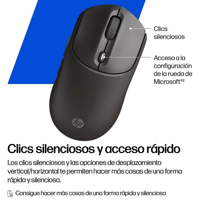 HP 405 Quiet Ratón Inalámbrico Silencioso Negro HP 405 Quiet Ratón Inalámbrico Silencioso Negro