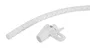 Neomounts ADS06-140WH Organizador de Cables Espiral Flexible, Ø15 mm, Blanco, para 1-3 Cables, 2 m de Longitud, con Clip Guía, para Escritorio