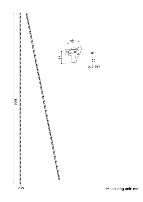 Neomounts ADS06-140WH Organizador de Cables Espiral Flexible, Ø15 mm, Blanco, para 1-3 Cables, 2 m de Longitud, con Clip Guía, para Escritorio