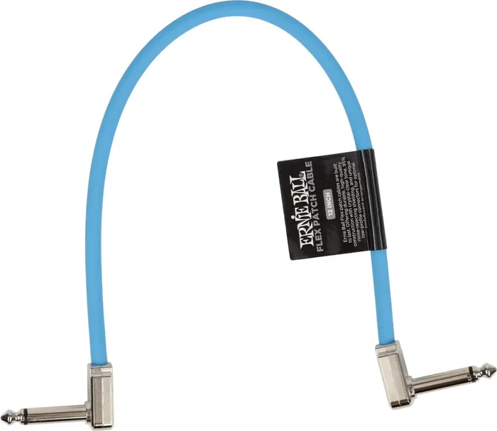 Ernieball Cable Flex Patch 12" Azul Cable para Pedalera Sonido Cristalino Alta Calidad Duradero