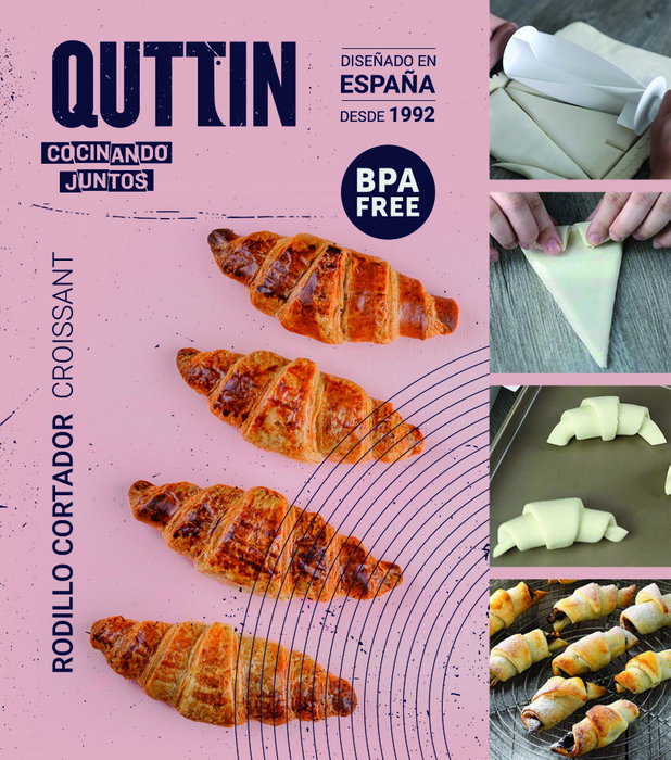 Quttin Rodillo Cortador Croissant Pack de 12 unidades Quttin Rodillo Cortador Croissant Pack de 12 unidades