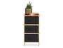 Kipit Estanteria Bambu 3 Cajones Negro 66x34x6.5 cm (Set de 2)