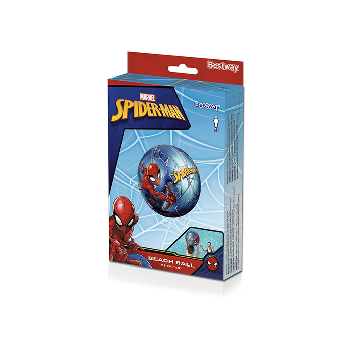 Bestway Pelota Hinchable Marvel Spiderman D51 cm +2 Años Playa y Piscina 98002