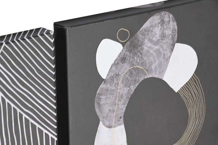 DKD Home Decor Set de 5 Cuadros Modernos de Lienzo y MDF 25x25x2,5 cm DKD Home Decor Set de 5 Cuadros Modernos de Lienzo y MDF 25x25x2,5 cm