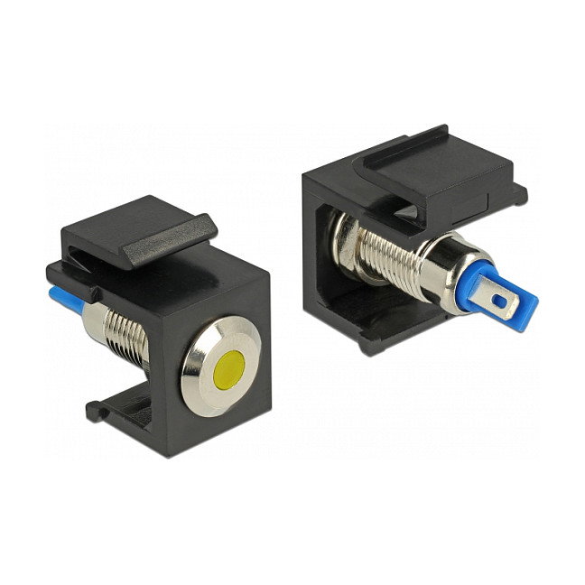 DeLOCK 86462 Keystone LED 6 V flach, negro y amarillo DeLOCK 86462 Keystone LED 6 V flach, negro y amarillo