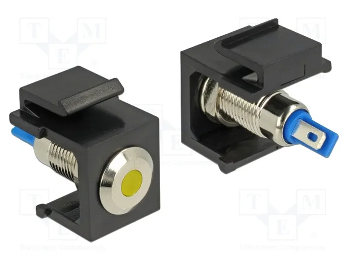 DeLOCK 86462 Keystone LED 6 V flach, negro y amarillo DeLOCK 86462 Keystone LED 6 V flach, negro y amarillo