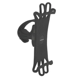 Mobilis 001353 Soporte Pasivo Universal 360° para Bicicleta, Coche o Scooter - Compatible con Teléfono Móvil/Smartphone y Ordenador Portátil (4" a 7") - Negro