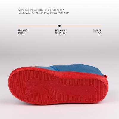 Zapatillas De Casa Francesita Velcro Marvel Azul Oscuro 30-31