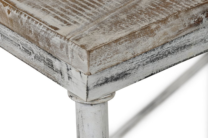 DKD Home Decor Mesa Comedor Estilo Item Home Blanco Mango Hierro 90 x 78.5 x 240 cm