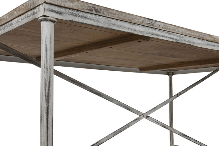 DKD Home Decor Mesa Comedor Estilo Item Home Blanco Mango Hierro 90 x 78.5 x 240 cm