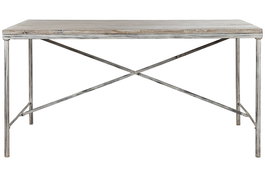 DKD Home Decor Mesa Comedor Estilo Item Home Blanco Mango Hierro 90 x 78.5 x 240 cm