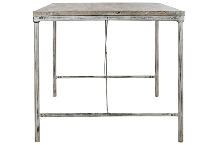 DKD Home Decor Mesa Comedor Estilo Item Home Blanco Mango Hierro 90 x 78.5 x 240 cm