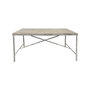 DKD Home Decor Mesa de Comedor Mango y Hierro 240x90x78,5 cm Blanco