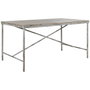 DKD Home Decor Mesa de Comedor Mango y Hierro 240x90x78,5 cm Blanco