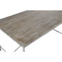 DKD Home Decor Mesa de Comedor Mango y Hierro 240x90x78,5 cm Blanco
