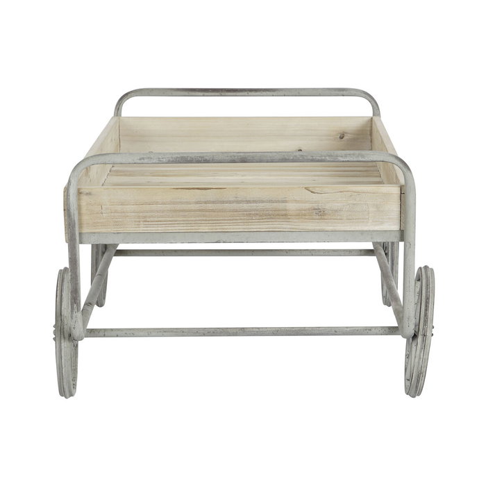 DKD Home Decor Carro Rústico de Abeto y Metal Natural DKD Home Decor Carro Rústico de Abeto y Metal Natural