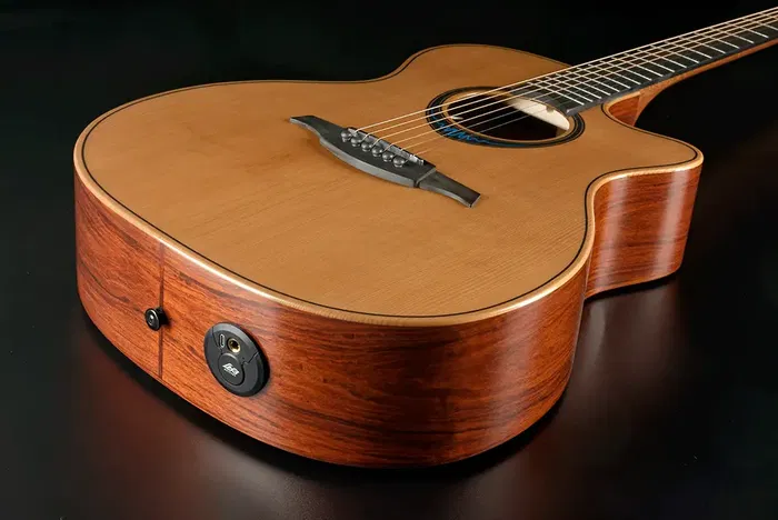 LAG Guitarra Acústica Auditorium Cutaway A/E Blue Wave 2 Lag