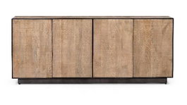 DKD Home Decor Buffet Loft Natural Negro 44 x 80 x 200 cm