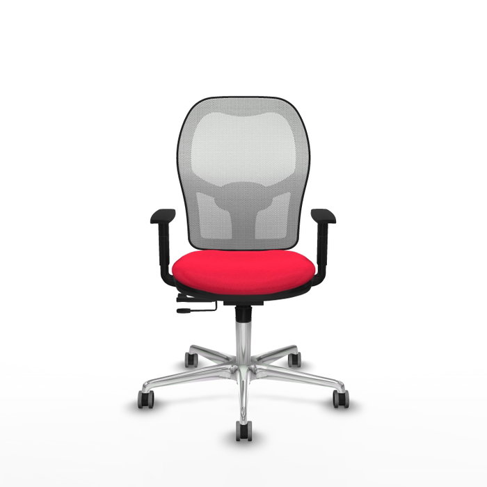 PIQUERAS Y CRESPO Silla de oficina Jorquera con mecanismo Sincro/Traslack, Rojo y Blanco PIQUERAS Y CRESPO Silla de oficina Jorquera con mecanismo Sincro/Traslack, Rojo y Blanco