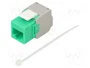 GOOBAY Módulo RJ45 Keystone Cat 6a Verde