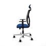 PIQUERAS Y CRESPO Silla de oficina Motilla con mecanismo Sincro/Traslack Azul y Negro