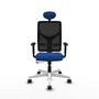 PIQUERAS Y CRESPO Silla de oficina Motilla con mecanismo Sincro/Traslack Azul y Negro