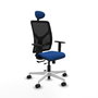 PIQUERAS Y CRESPO Silla de oficina Motilla con mecanismo Sincro/Traslack Azul y Negro