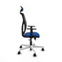 PIQUERAS Y CRESPO Silla de oficina Motilla con mecanismo Sincro/Traslack Azul y Negro