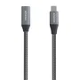 Aisens Cable USB 3.2 Gen 2x2 USB-C Macho a USB-C Hembra 0,5m Gris
