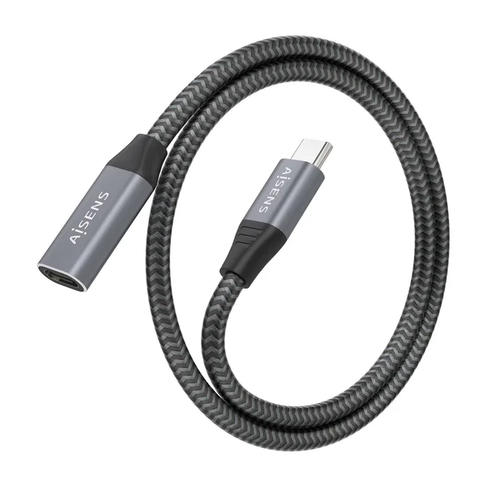 Aisens Cable USB 3.2 Gen 2x2 USB-C Macho a USB-C Hembra 0,5m Gris Aisens Cable USB 3.2 Gen 2x2 USB-C Macho a USB-C Hembra 0,5m Gris