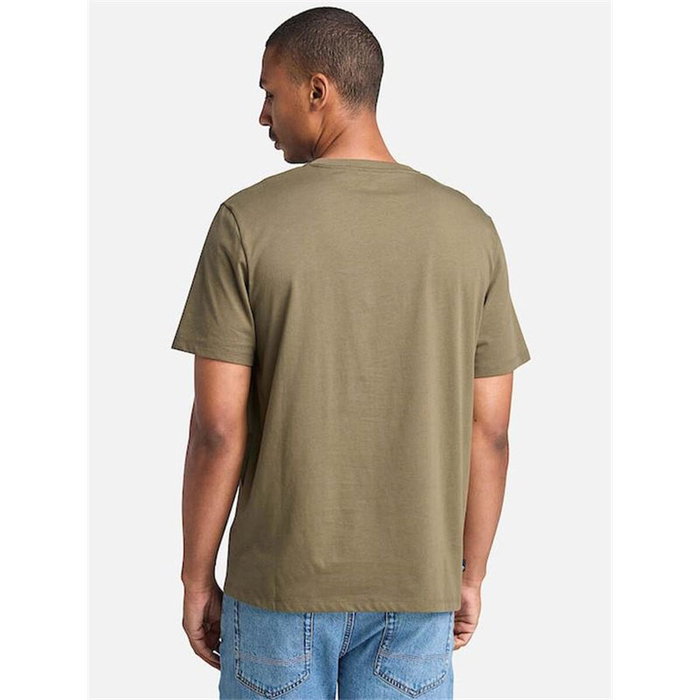 Camiseta de Manga Corta Hombre Timberland Stack Logo Oliva
