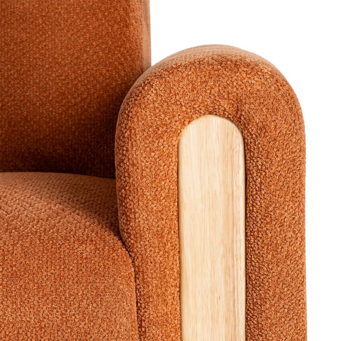 Sofá-Cama Terracota Tejido Salón 218 X 82 X 90 cm