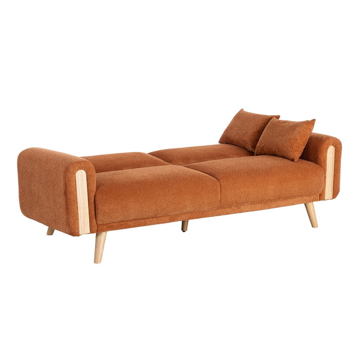 Sofá-Cama Terracota Tejido Salón 218 X 82 X 90 cm