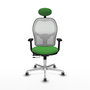 PIQUERAS Y CRESPO Silla de oficina Jorquera Verde y Blanco