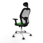 PIQUERAS Y CRESPO Silla de oficina Jorquera Verde y Blanco