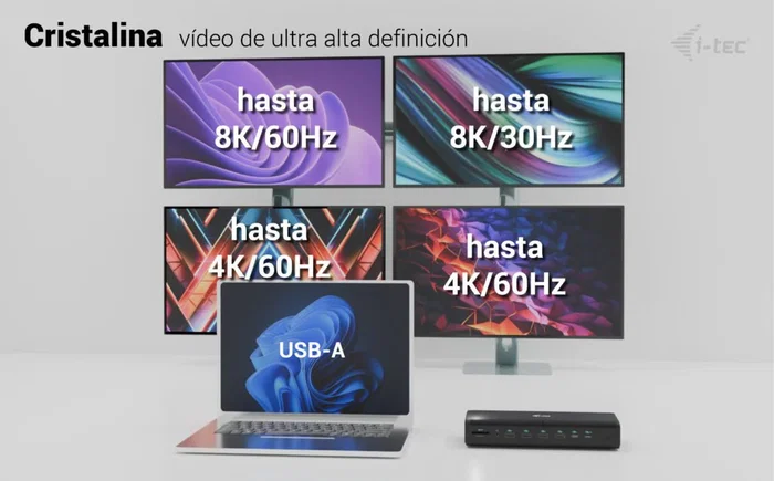i-tec Docking Station Universal 18 en 1 con 6 Monitores y Power Delivery 140W