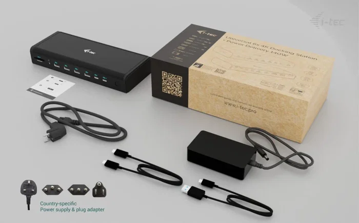 i-tec Docking Station Universal 18 en 1 con 6 Monitores y Power Delivery 140W