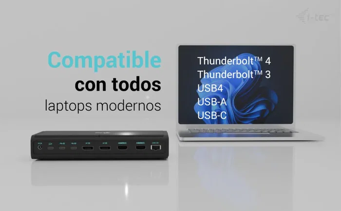 i-tec Docking Station Universal 18 en 1 con 6 Monitores y Power Delivery 140W