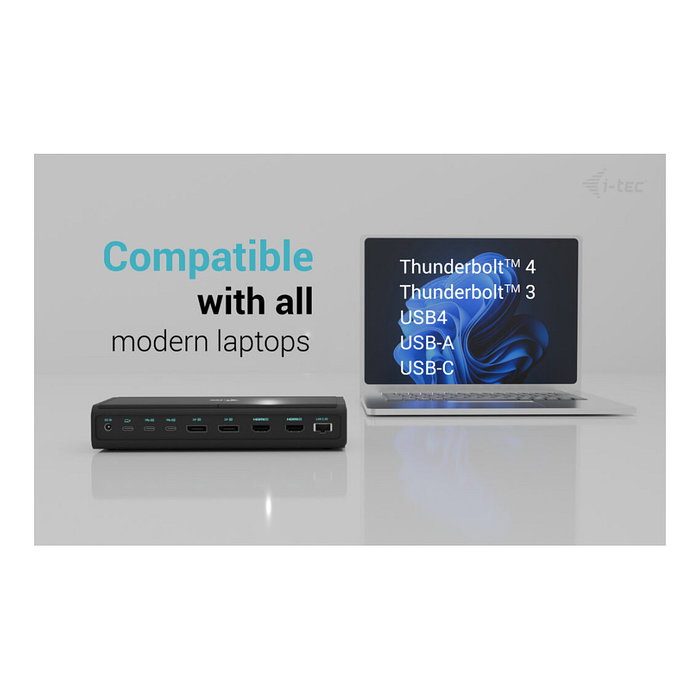 i-tec Docking Station Universal 18 en 1 con 6 Monitores y Power Delivery 140W