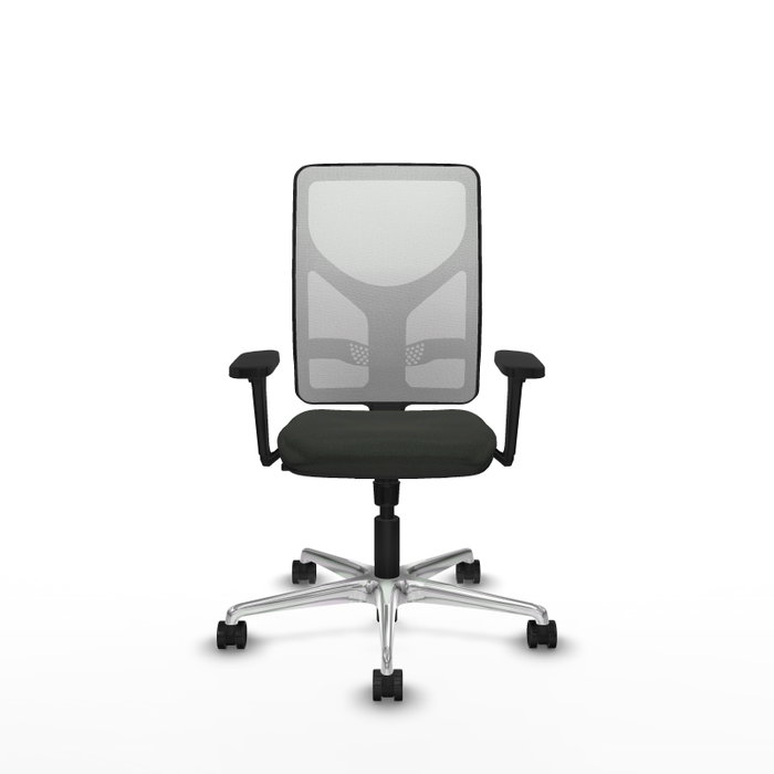 PIQUERAS Y CRESPO Silla de oficina Motilla con mecanismo Sincro, Negro y Blanco